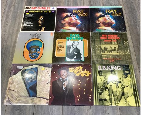Record Collection of Vintage 9 LPs all as new includes ,BB.King, Jonnie Taylor, Fats Domino, Ray Charles. all records are fro