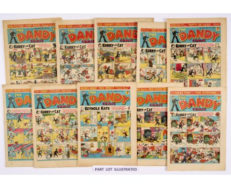 Dandy (1945) 283-308 Xmas. Complete year of fortnightly issues. No 286 First Danny Longlegs by Dudley Watkins. No 295 First a