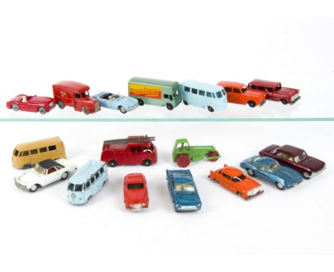 Small Scale Diecast, including Budgie No.58 Removal Van, No.59 Fire Engine, No.26 Road Roller, Mini Dinky MGB, Stingray, Chev