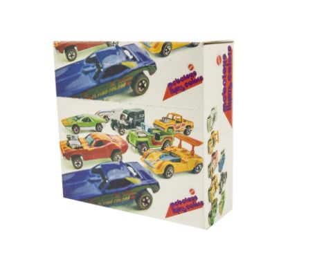 Mattel Mebetoys Flying Colors Shop Display Stand, cardboard construction, perforated line requires cutting to turn into displ