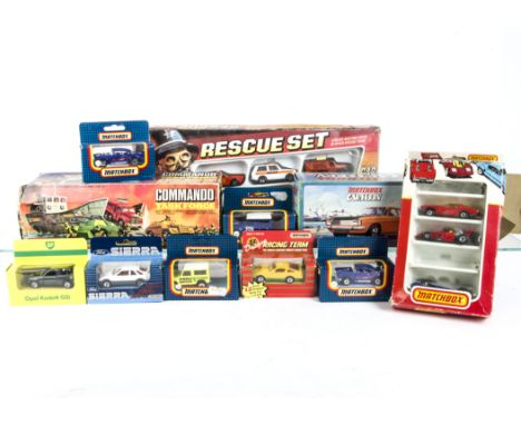 Matchbox Superfast and Later Issues, including G-12 Rescue Set, G-7 Car Ferry, Commando Task Force Ferry, MP-1 Five Car Gift 