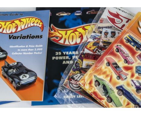 HotWheels Books, including The Ultimate Redline Guide by Clark & Wicker, HotWheels Variations by Zarnock, HotWheels 40 Years 