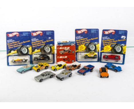 Scarce HotWheels Redline Baja Bruiser, yellow, Breakaway Bucket, blue, French Ice T (2) BW, Sand Drifter WW, Double Vision BW