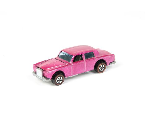Scarce HotWheels Redline Rolls-Royce Silver Shadow, in spectraflame pink, UK issue only, VG 