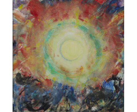 Keith Grant,&nbsp;British b.1930 -&nbsp;Sun Study No.23, 1980;&nbsp;acrylic and watercolour on paper, laid down on canvas boa