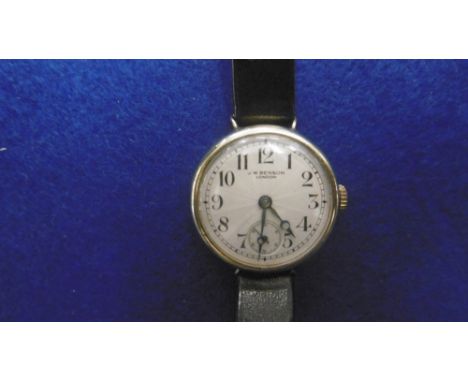 VINTAGE ART DECO 1930/40S G.W BENSON 9ct ROSE GOLD WATCH, MOVEMENT A/F 