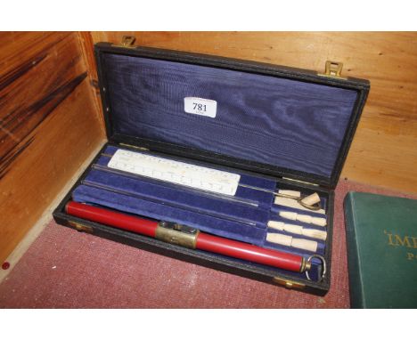 A cased set of LTD sampling tools and tubes