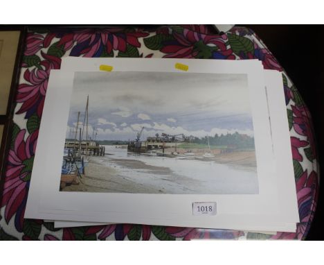 A collection of unframed David Green prints