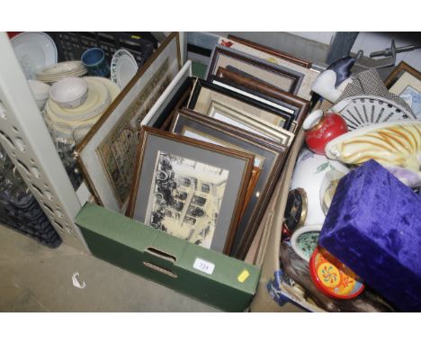 A box of miscellaneous prints etc.