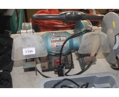 A Clarke metalworker 6" jewel wheel bench grinder 