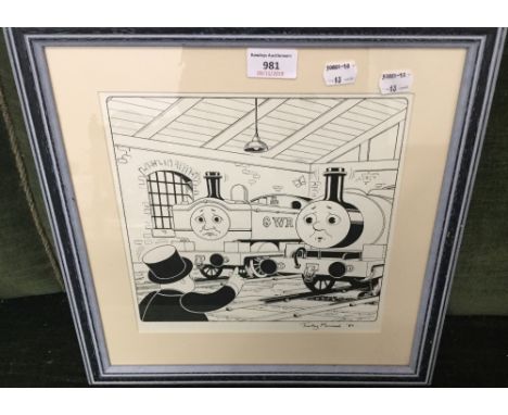 TIMOTHY MARWOOD, Original Artwork for Thomas the Tank Engine, signed and dated '89