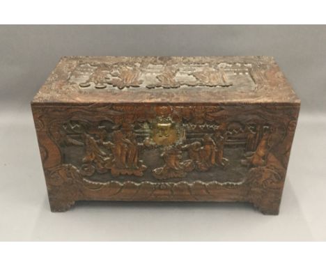 An Eastern carved trunk