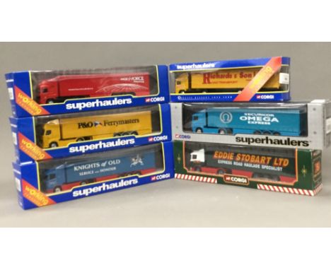 Six boxed Corgi articulated lorries
