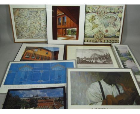 Pictures, prints, frames, reproduction maps, Impressionist Interior print 51cm x 43cm, etc, other frames, mounts, etc. (a qua