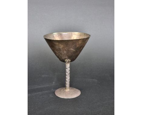 A Britannia standard silver chalice, by K M P, London 1972, 14,5cm high, 258g. 