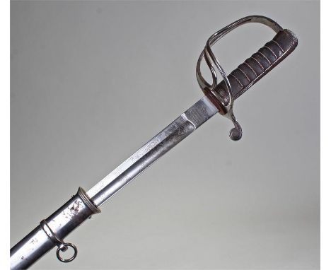 Edward VII Wilkinson numbered sword, numbered 39203, the etched blade with owners initialled G Y (young), basket hilt and sha