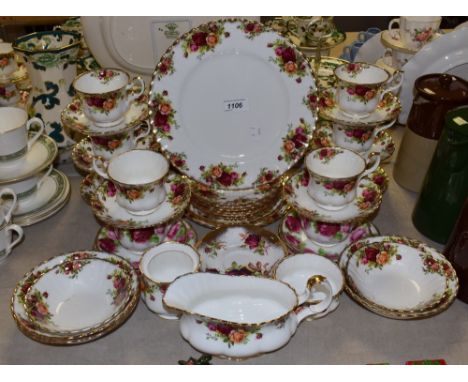 Royal Albert Old Country Roses tea and dinner ware; Old English Rose cups and saucers