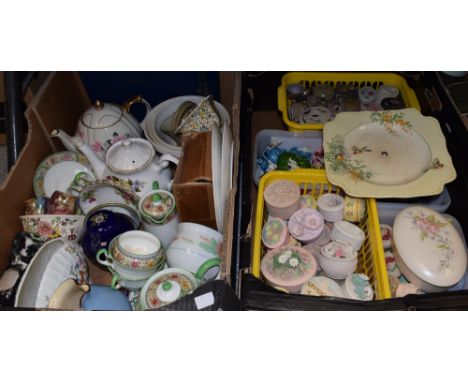 Ceramics - Coalport, Aynsley, Masons; trinket and pill boxes