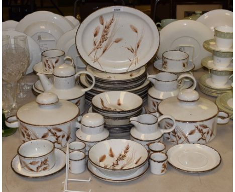 A late 20th century Midwinter Wild Oats part dinner and tea set comprising dinner plates, salad plates, side plates, bowls, v