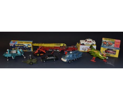 Diacast Vehicles - Dinky Toys Ford Zodiac Police car;  others Joes Car, SHADO interceptor; Fire engine etc, part boxed qty