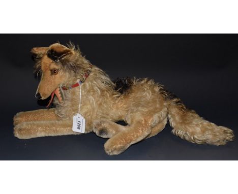A Steiff seated Alsatian dog, c.1960's