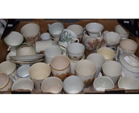 Ceramics - Royal Commemoratives, cups, saucers, etc., including George V, Queen Mary, Queen Victoria, etc.; quantity