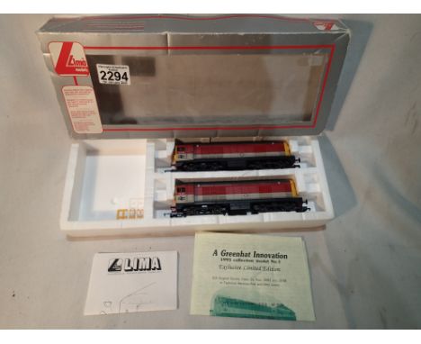Lima OO gauge 204821/22 class 20 diesel twin set, Technical Services livery, 20169 powered, 20092 dummy, limited edition 239/
