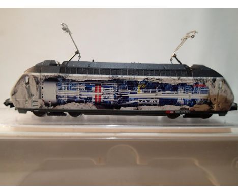 N gauge Trix 12787, twin pantograph Bo-Bo electric locomotive, SBB/CFF/FFS livery, excellent condition, boxed. UK P&amp;P Gro