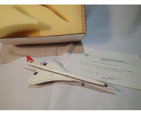 Boxed Airomini Concorde Limited edition #178 Reg: G-BOAE by Executive display models with certificate. Item appears in Excell