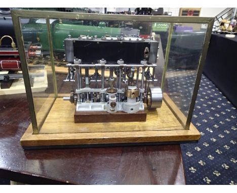 Live steam triple expansion steam engine, 10 inch long, 4 inch wide, 8 inch high, been a display model for a few years, with 
