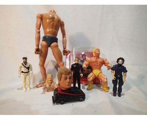 Unboxed Palitoy 1978 Action Man, head needs re attaching, hands and feet are excellent. Also included are a carded Del Prado 