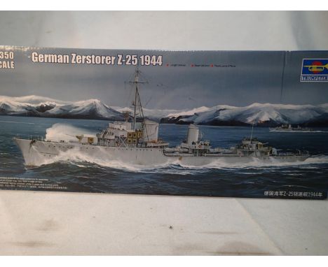Trumpeter 1/350 scale German Zerstorer Z-25 ship circa 1944, as new. UK P&amp;P Group 1 (£16+VAT for the first lot and £2+VAT