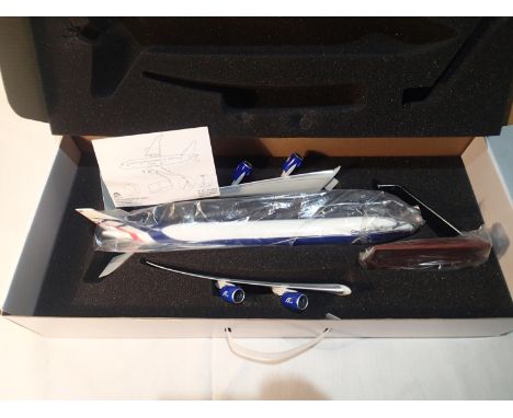 Boxed High quality plastic push-fit display model of Boeing 747-800f in 1:200 scale. Manufactured by Lupa and one of a limite