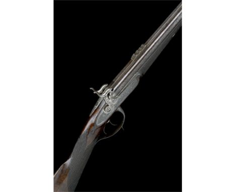 WIGGAN & ELLIOTTA .410 PINFIRE DOUBLE-BARRELLED SPORTING-RIFLE WITH SMOOTH-BORED BARRELS , serial no. 3091,with damascus 30in