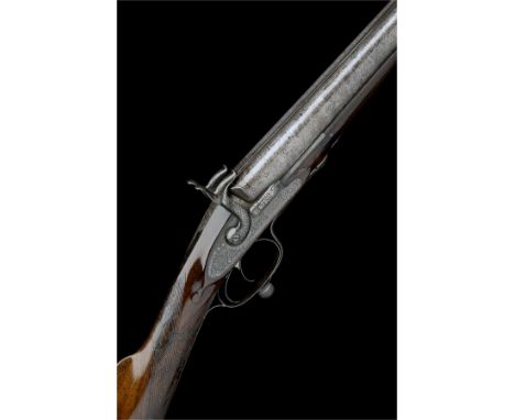JEFFRIES (NORWICH)A RARE JEFFRIES 1862 (SECOND PATENT) 12-BORE SIDE-OPENING UNDERLEVER BAR-IN-WOOD PINFIRE HAMMERGUN, serial 