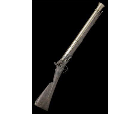 GREGORY, LONDON A SCARCE 6-BORE FLINTLOCK BRASS-BARRELLED BLUNDERBUSS or MUSKETOON FOR RENOVATION, no visible serial number, 