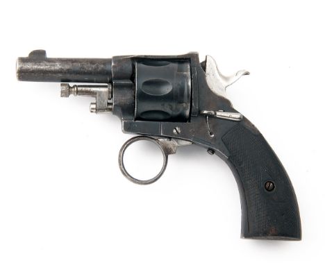 AN UNUSUAL .320 (S/R) DOUBLE-ACTION RING-TRIGGER POCKET-REVOLVER, UNSIGNED, serial no. 537,Belgian circa 1880, with round blu