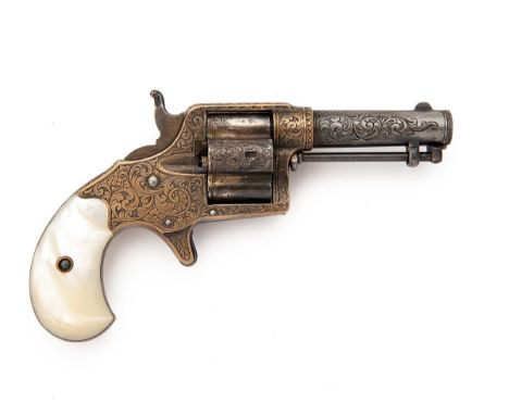 COLT, USAA SCARCE .41 RIMFIRE FOUR-SHOT POCKET-REVOLVER, MODEL 'FACTORY ENGRAVED HOUSE-PISTOL or 'CLOVERLEAF'', serial no. 26