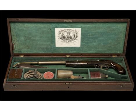 JAMES WILKINSON &amp; SON, LONDON AN EXTREMELY RARE CASED PERCUSSION CANNON IGNITER, MODEL 'WILKINSON'S PATENT', serial no. 5