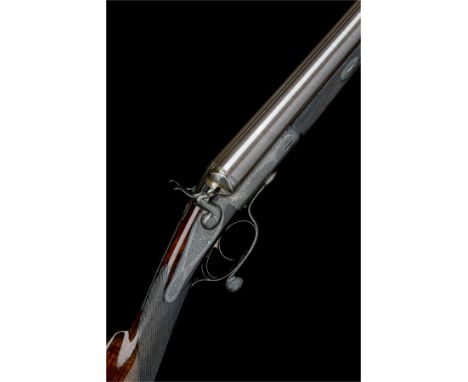 RICHARD JEFFERYA 12-BORE E.C. HODGES 1866 PATENT ROTARY-UNDERLEVER HAMMERGUN, serial no. 2553,30in. nitro reproved damascus b