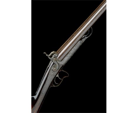 C.D. TANNER & SOHNEAN UNUSUAL 16-BORE DROP-DOWN UNDERLEVER DOUBLE-BARRELLED PINFIRE SPORTING GUN, serial no. 194,30in. damasc