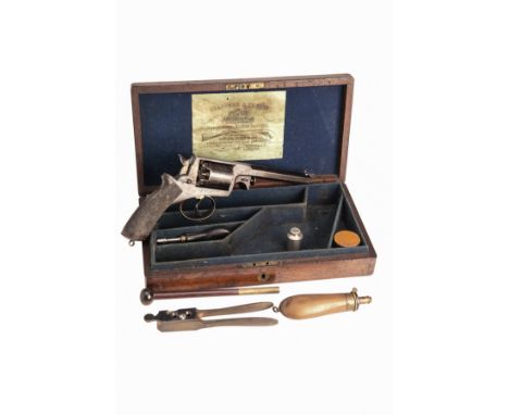 CALISHER & TERRY, LONDONA CASED 54-BORE PERCUSSION REVOLVER, MODEL 'ADAMS' PATENT', serial no. 30562,circa 1856, with blued o