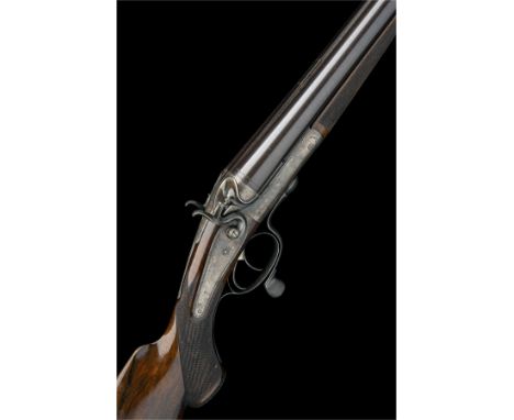 J. & W. TOLLEYAN 8-BORE DOUBLE-BARRELLED ROTARY-UNDERLEVER HAMMERGUN, serial no. 6019,33 3/4in. nitro reproved fine damascus 