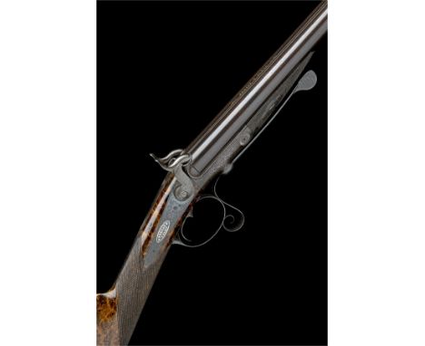 PRELAT (A PARIS)AN EARLY 20-BORE LEFAUCHEUX PATENT FORWARD FACING UNDERLEVER DOUBLE-BARRELLED PINFIRE SPORTING GUN, serial no