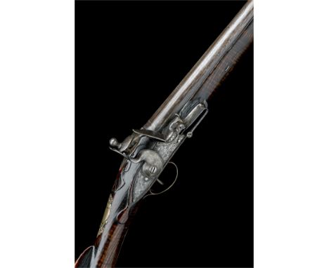 HADLEY, LONDON A 12-BORE FLINTLOCK SINGLE-BARREL BIRDING-GUN, no visible serial number, circa 1765, with round iron slightly 