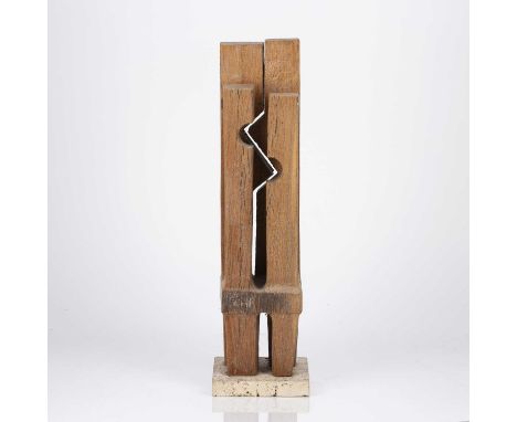 Ronald Pope (1920-1997) 'Untitled' wooden sculpture on composite base, unsigned, 46cm high overall including the baseConditio