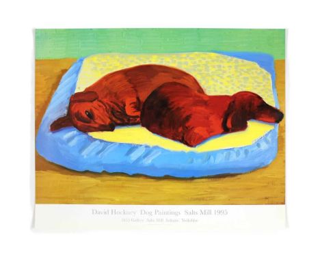 David Hockney (b.1937)'Dog Paintings, Salt Mill 1995', lithograph, unframed, 64cm x 53 cmCondition report: At present, there 