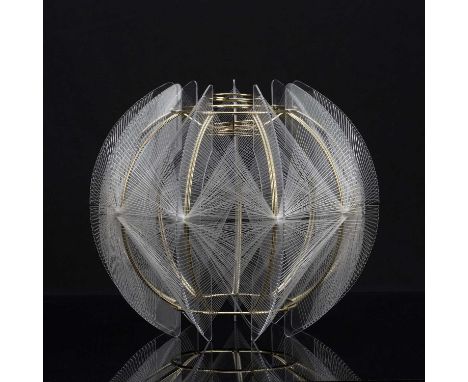 Paul Secon (1916-2007) for Sompex clear perspex and nylon lampshade of heptagonal form, 27cm high overall Condition report: O