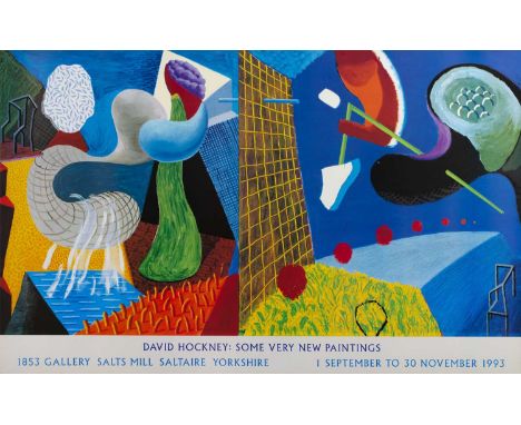 David Hockney (b.1937)'The Other Side', lithograph, exhibition poster, unframed, 63cm x 102cmOverall ok with minimal display 