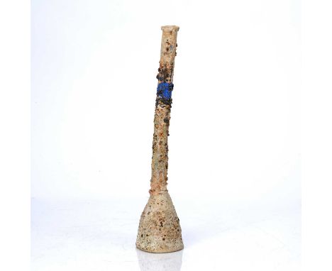 Robin Welch (1936-2019)Bottle, stoneware, with textured oatmeal glaze, impressed potter's seal mark to the base, 30cm highCon